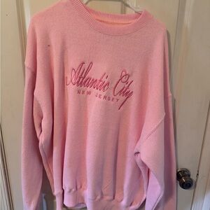 Atlantic City New Jersey Pink Crewneck Sweatshirt